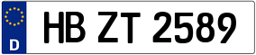 Trailer License Plate